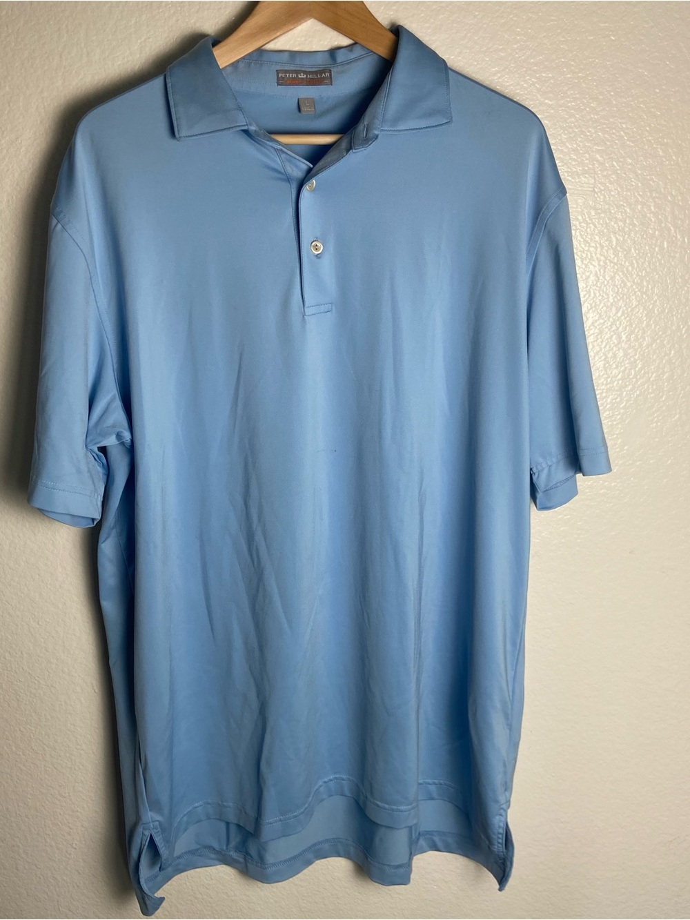 Peter Millar Sky Blue Short-Sleeve Polo